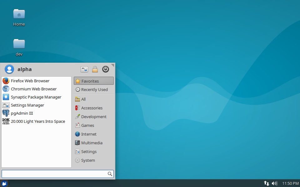 Screenshot of Xubuntu 16.04 LTS