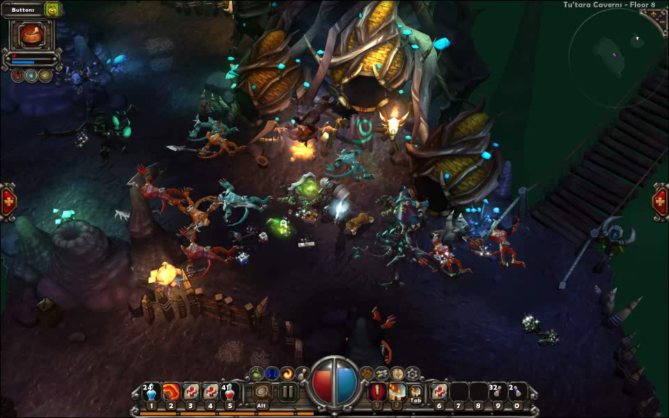 Screenshot of Torchlight, after a big fight.