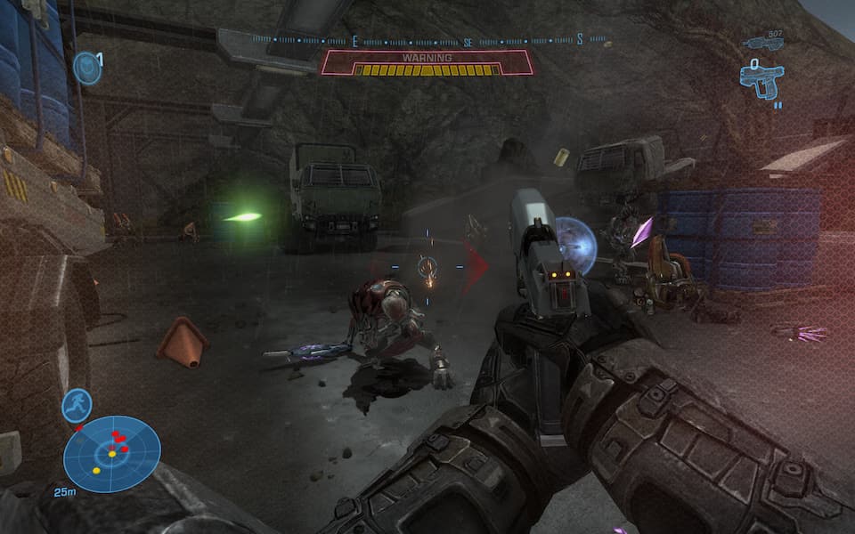 Screenshot of Halo: Reach, showing the new Jackals.