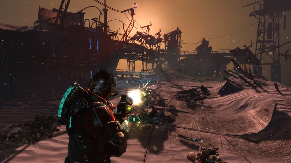 Screenshot of Dead Space 3 combat